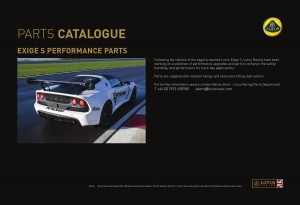 Lotus Racing Brochure - Exige S Performance Parts